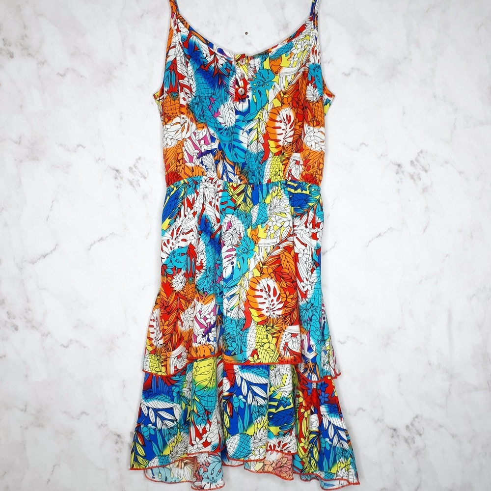 Derek Heart Floral High Low Mini Tank Dress Tunic
